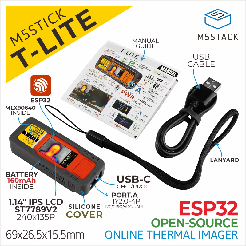M5Stack Core2 - Kit dispositivo ufficiale per fotocamera termica