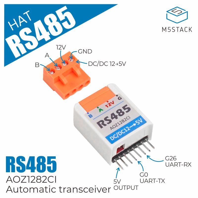 M5Stickc - M5Stack Ufficiale M5StickC RS485 HAT AOZ1282CI