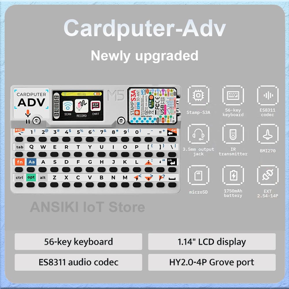 M5Stack - M5Stack Cardputer-Adv Computer Programmabile Stamp-S3A con