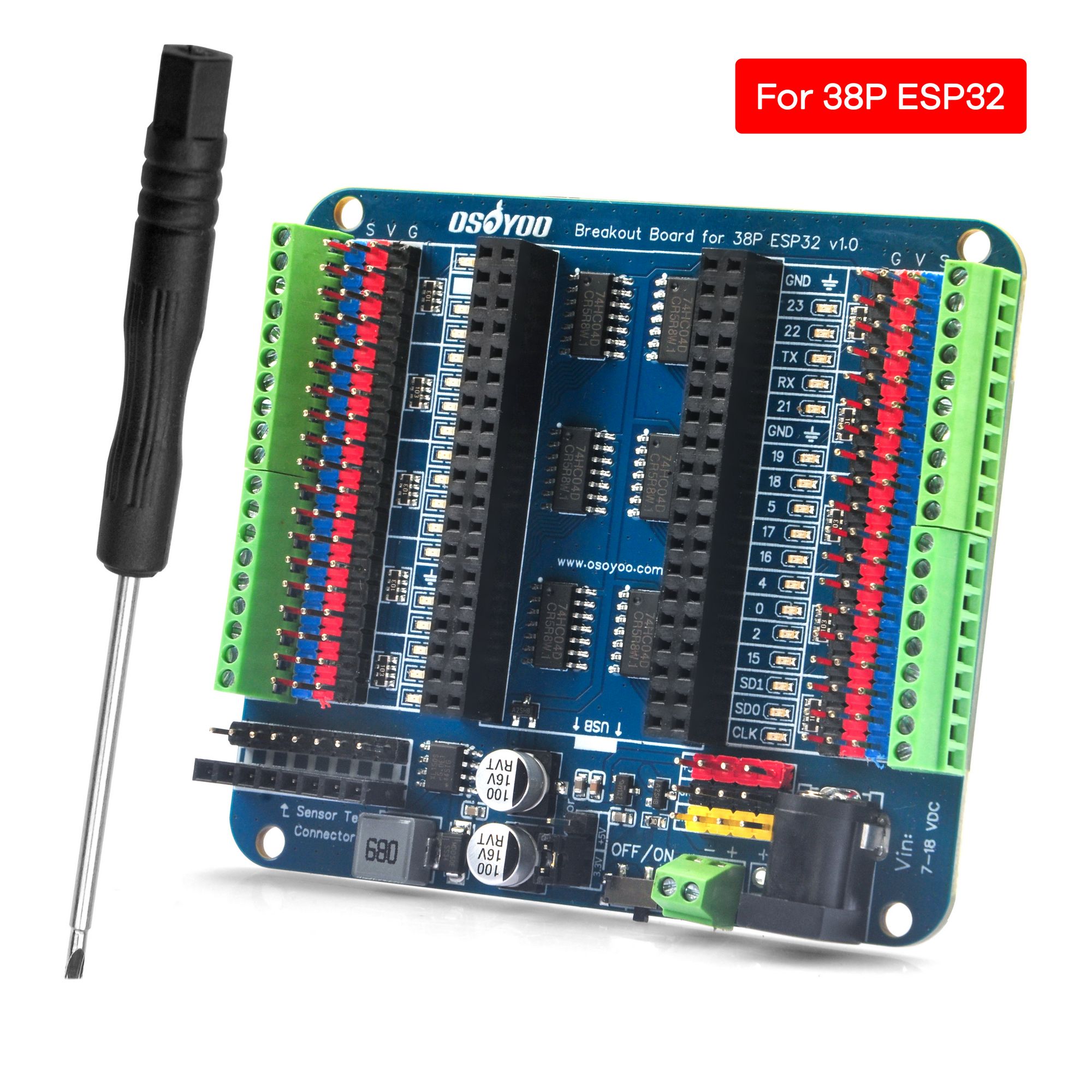 Scheda Breakout OSOYOO per ESP - Nodemcuv2 recensione e prezzo