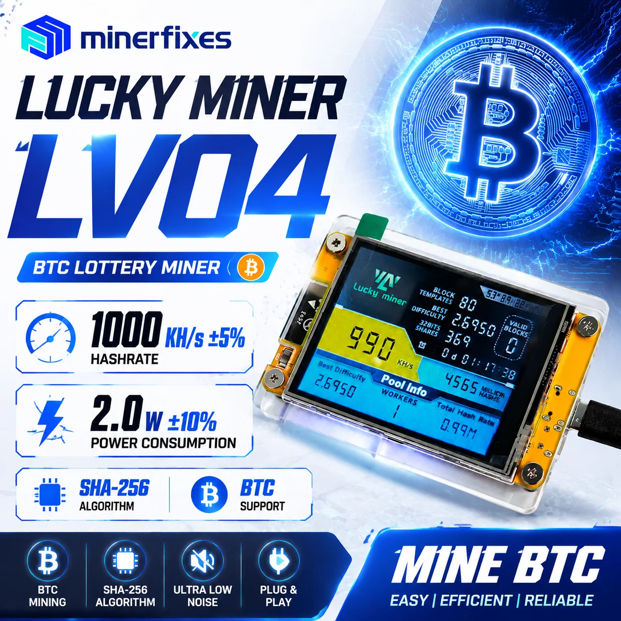 Lucky Miner LV04 NerdMiner V2  - Doit Esp32 recensione e prezzo