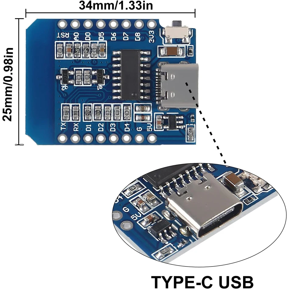 ESP8266 ESP-12F MINI D1 NodeMC - Nodemcuv2 recensione e prezzo